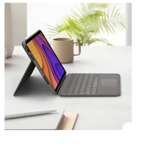 Logitech Folio Touch étui clavier pour iPad Air 4e/5e gén, 2020/2022, Clavier Espagnol QWERTY - Gris