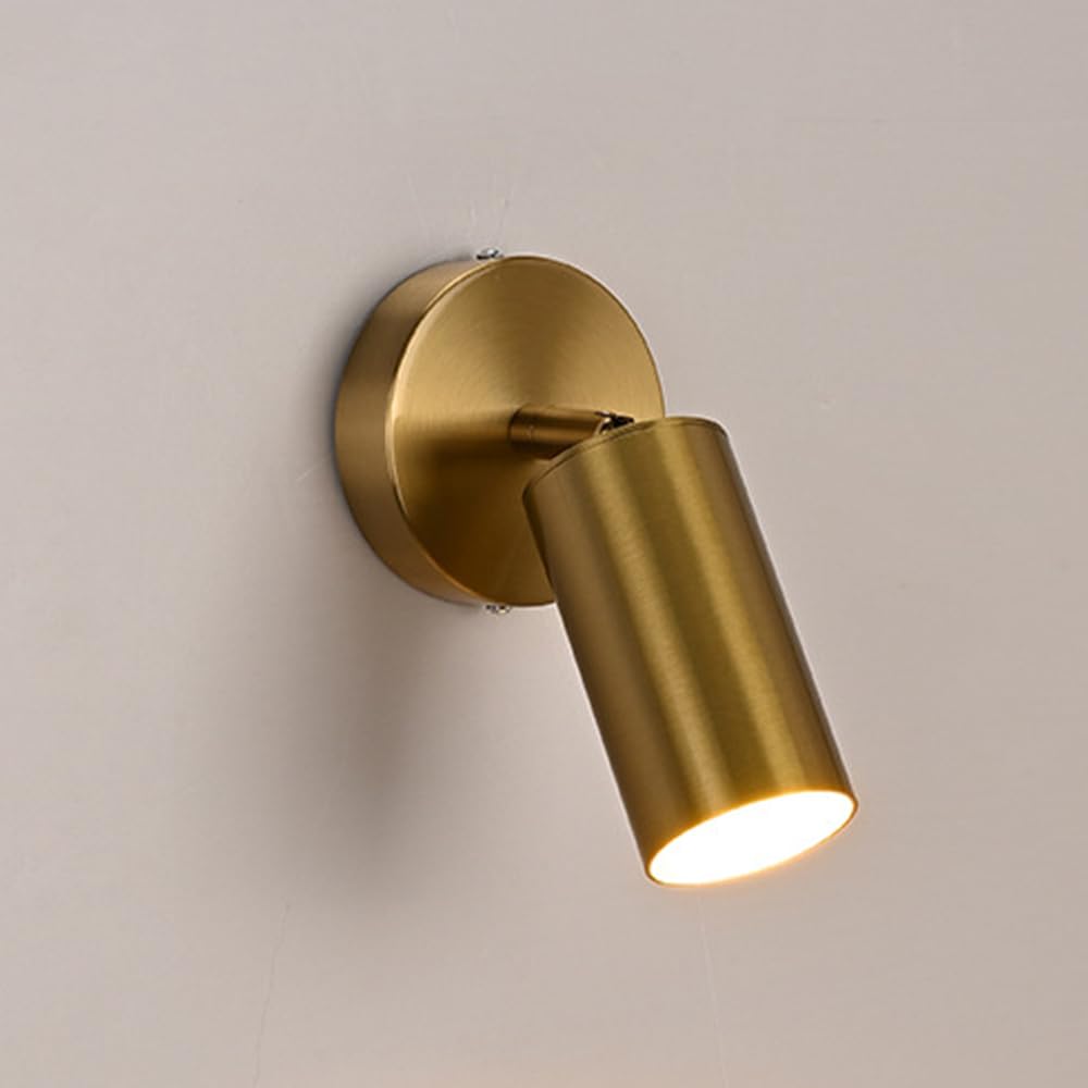Lámpara de pared de lectura dorada para mesita de noche moderna