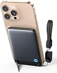 INIU Chargeur portable magnétique, Ultra Mince 20W Max 5000mAh Banque d'électricité, Qi2 Batterie magnétique de charge rapide certifiée, avec Lanyard USB C Câble & Kickstand, pour iPhone 16 15 14 13 12 Series Seulement