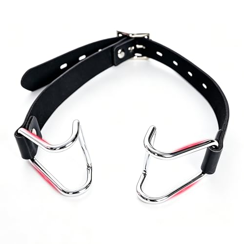 Mundspreizer Mundknebel Mundspreizer für Sex Knebel Maske Gemeiner Bdsm Mundhaken + Mundknebel Mit Metall-Haken - Bondage Sm Sexspielzeug Kopf Geschirr - Sex Fetisch Mundspreizer Knebel Sm Mouth Gag