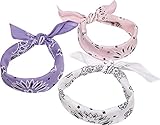 Drei verschiedene Designs Urban Classics Unisex Multicolor 3-Pack Bandana, Violet & White & Rose, one Size (3er Pack)