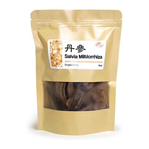 NEW PACKAGING Salvia Miltiorrhiza Red Sage Roots Dan Shen Danshen 丹参 4 Oz. Cover
