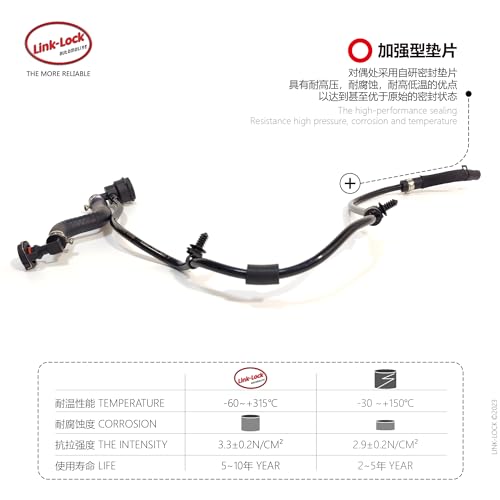 Image of LINK-LOCK Coolant Pipe Water Tank to Secondary Kettle Water Pipe A2055012601 2055012601 For Mercedes-Benz M274 c180 c200 c300 w205 c205
