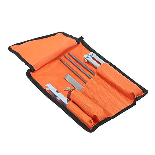 Yorten Conjunto de peças de corrente de afiador de motosserra, limas de 5/32, 3/16 e 7/32 polegadas,