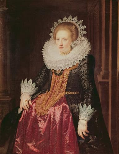 Tableau Toile Portrait de femme de Jan Anthonisz Van Ravesteyn d'Art Classique 60x90cm