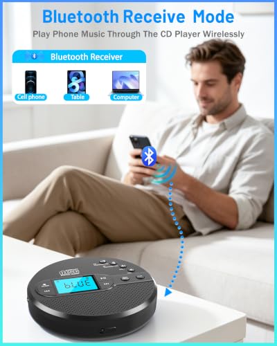 Sunoony Portable CD Player with Bluetooth