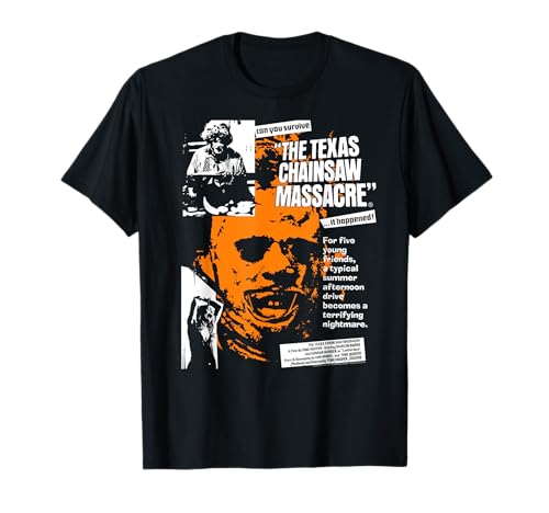 The Texas Chainsaw Massacre Headline Collage Horror T-Shirt