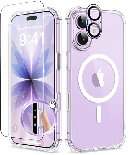 Coque de téléphone magnétique rigide antichoc ne jaunit pas
