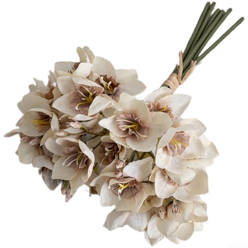 Pumixiy Wedding Home Decor Artificial Flowers Floral Daffodi