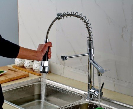 Torneira misturador Monocomando Gourmet 53Cm com Ducha spray movel GlobalHome - GH002