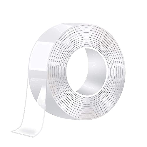 Image of Double Sided Tape Heavy Duty Multipurpose Removable Traceless Mounting Adhesive Tape For Walls, Washable Reusable Strong Sticky Strips Gel Grip Tape Nano Double Sided Tape (3M *1Mm)