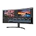 LG 34WN80C-B UltraWide Monitor 34” 21:9 Curved WQHD (3440 x 1440) IPS Display, USB Type-C (60W PD) , sRGB 99% Color Gamut, 3-Side Virtually Borderless Design, Tilt/Height Adjustable Stand - Black