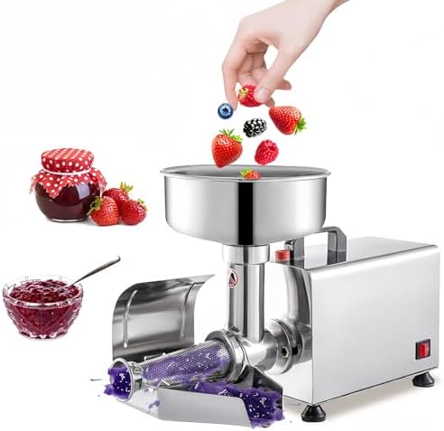 Electric Tomato Strainer Commercial Grade Tomato Milling Machine Stainless Steel Tomato Press and Strainer,Food Strainer and Sauce Maker Food Squeezer,220v