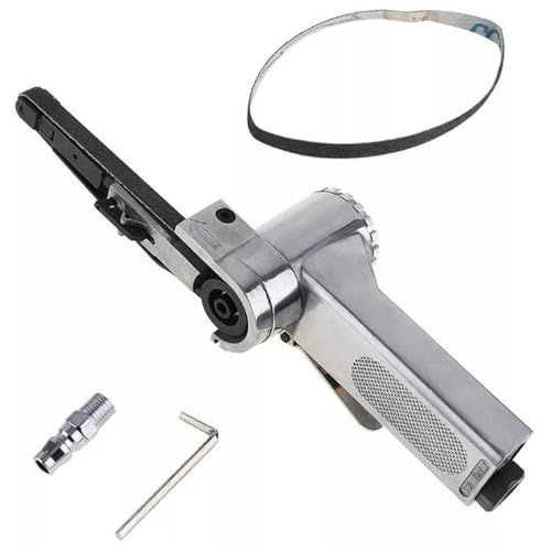 Rectificadora de ángulo de aire, herramientas neumáticas de lijado y pulido, 16000RPM, 3/8 pulgadas, amoladora de correa resistente con correas de lijado