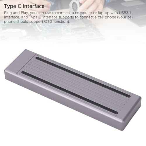 Enclosure SSD Tipo C USB 3.1 Gen2 con RGB para M.2 NVMe miniatura 4