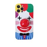 TRADAY Halloween Cartoon Cute Funny Clown Kawaii Soft TPU iPhone Case Compatible with iPhone 12