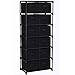 Function Home 12-Drawer Chest Chest of Drawers 6 Tier Storage Organizer Tower Storage Unit Metal Shelf with 12 Removable Fabric Bins Ideal for Home Office Dorm Bedroom in Black