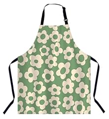 Vintage Groovy Green Flowers