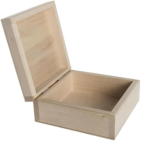 Caja cuadrada de madera para decorar Cover