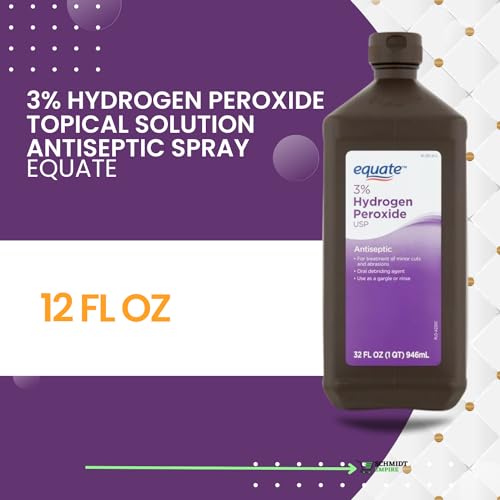 Equate® 3% Hydrogen Peroxide Topical Solution Antiseptic Spray, 32 fl oz + 1 Card Protector SchmiidtEmpire + Sticker (Pack of 2) - Thumbnail 3