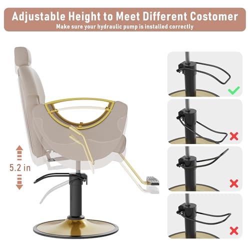 Image of LOUVIXA Barber Chair for Hair Stylist, Height Adjustable Hydraulic Hair Reclining Salon Chair, 360 Degrees Rotation, Multi-Function Shampoo Chair for Salon Barbershop (Grey)