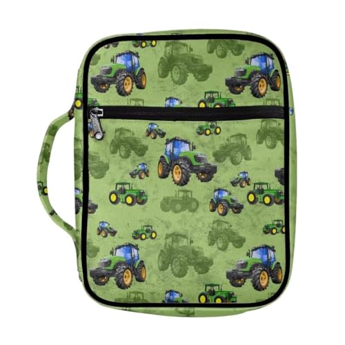 Coldinair Bibelhülle mit Cartoon-Fahrzeugen für Kinder, Jungen, Tragetasche, Kirchentasche, Bibelhalter mit Griff und Reißverschlusstasche
