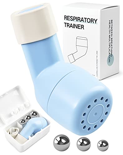 Atemtrainer Lungentrainer & Schleim Entlastungsgerät zur Reinigung von Lungenschleim - (OPEP) Therapiemethode zur Erweiterung der Atemwege und Schleimreinigung