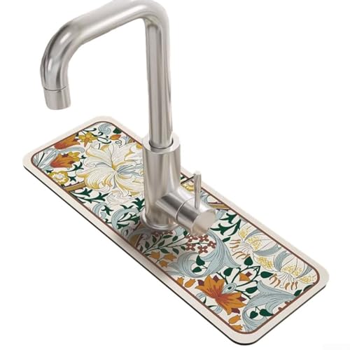 HEIBTENY absorberande matta för köksbänkskivor, handfat vattenkran avlopp dyna, snabb vattenabsorption, ingen fukt längre (A)