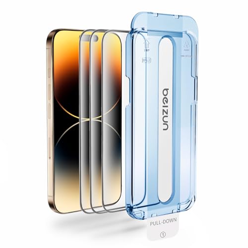 Image of Beizun for iPhone 15 Plus & iPhone 16 Plus Screen Protector 3-Pack: 9H Diamond Tempered Glass, Easy Installation, Full Coverage Case Friendly, Anti-Fingerprint