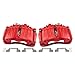 TRQ Rear Performance Brake Caliper Set Red Compatible with 02-06 Cadillac 00-06 Chevrolet GMC