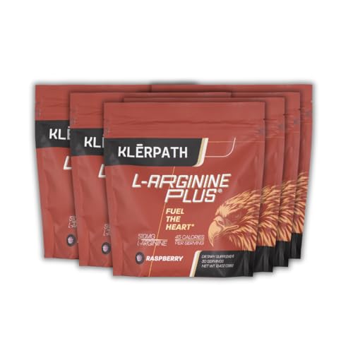 L-Arginine Plus Raspberry 6-Pack - #1 Natural Blood Pressure Supplement Better Cholesterol More Energy - Heart Health Supplement 13.4 oz
