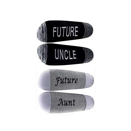 LEVLO New Auntie Uncle To Be Gift Future Anut Uncle Cotton Socks Pregnancy Announcement Socks for New Born Family2