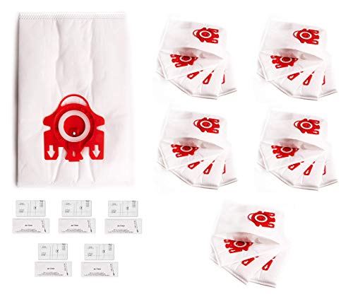 Green Label Brand 25 Pack Replacement Type FJM 3D Bags for Miele Compact Vacuum Cleaners (25 Dust Bags + 10 Micro Air Filters). Compares to 10123220