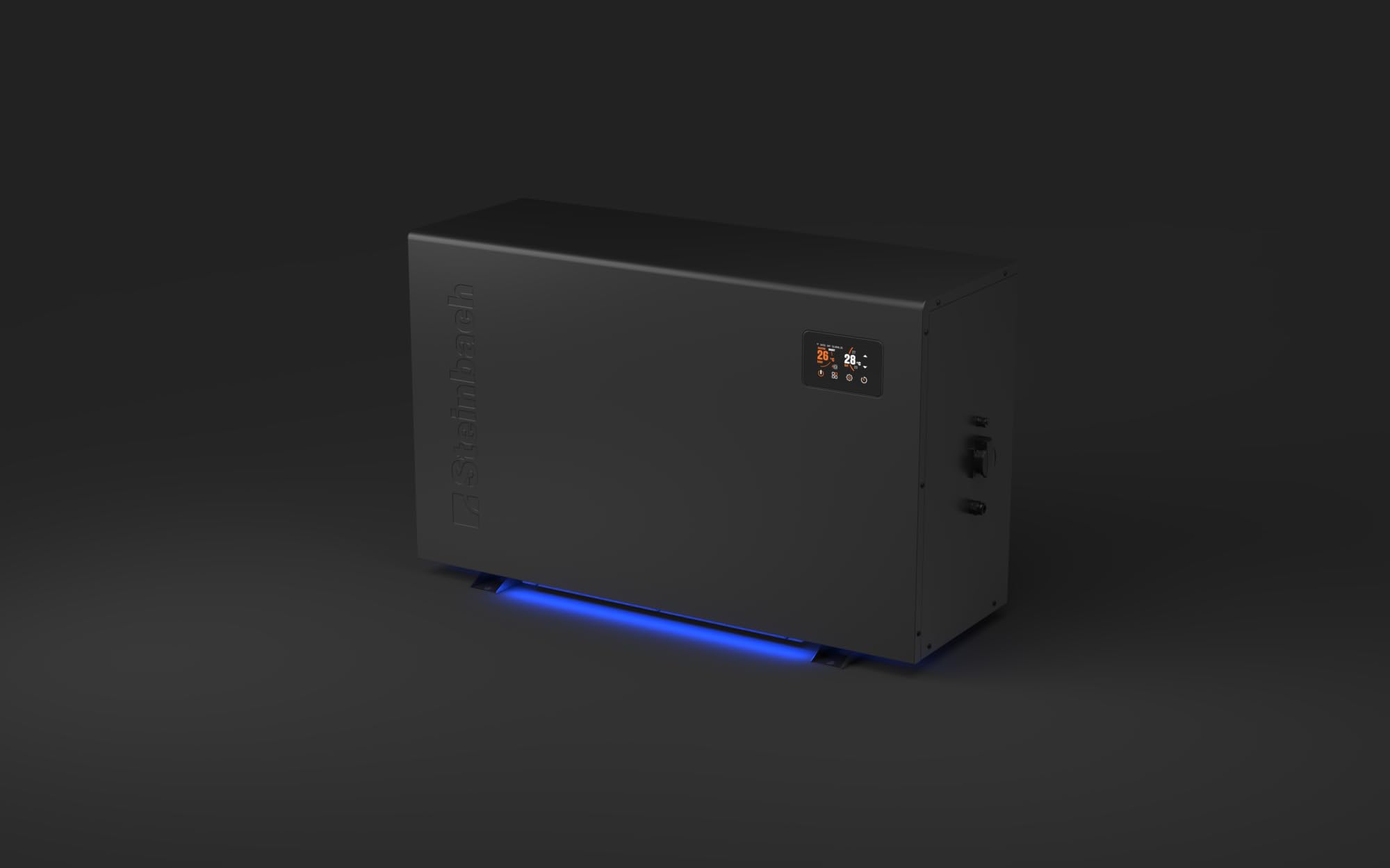 STEINBACH Wärmepumpe Silent 17,5 – 049317Z – Inverter Pool Wärmepumpe bis 70.000 l – Heizleistung 17,5 kW – Heiz- und Kühlfunktion – Touch-Display – WLAN App-Steuerung – effizientes R290-Kältemittel
