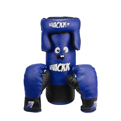 Image of WHACKK Junior Boxing Kit Blue | Boxing Set for Kids & Beginners | Lightweight Training Kit for Home Practice, Fitness & Self-Defence, Boys & Girls