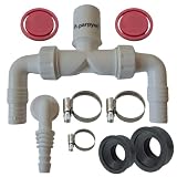 Parpyon® Raccordo scarico Lavatrice + Asciugatrice, carico Lavastoviglie