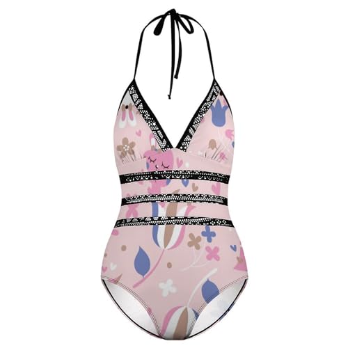 Maillot de bain une pièce gainant rose lapin pour sublimer la silhouette