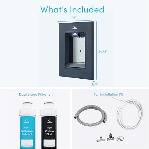 Image of Avalon in-Wall Bottle Filler, Sensor Dispensing, Self Cleaning, Digital Bottle Counter Display, Dual Filtration, WiFi Enabled, Black
