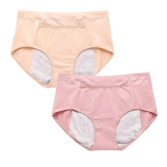 Image of ELEG & STILANCE Women's Cotton High Waist Pocket Panties | Soft Breathable Hipster Underwear | Full Coverage Stretch Briefs