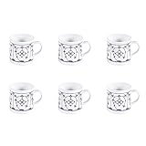 Triptis 6527920434882116 Tallin Indischblau Kaffeebecher, 250 ml, Porzellan, weiß/blau (6 Stück)