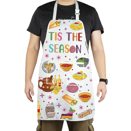 Tablier de Noël mexicain idée cadeau originale pour cuisinier