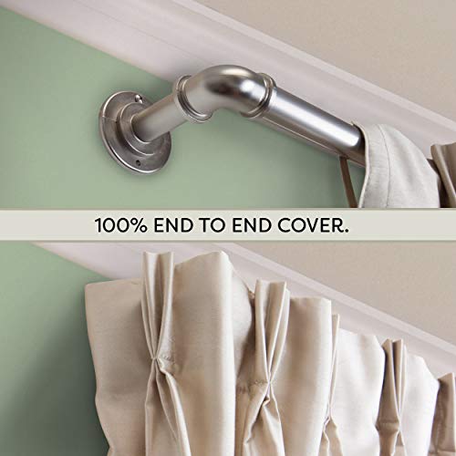 Rod Desyne 1 Inch Blackout Curtain Rod, 120 X 170, Satin Nickel #TOP1