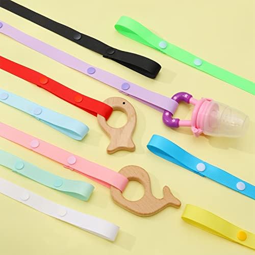 FRIUSATE 10 Pcs Baby Toy Strap Adjustable Stroller Pacifier Strap Toy Safety Straps for Baby Strollers,High Chairs and Other Fixed Toys, Baby Bottles