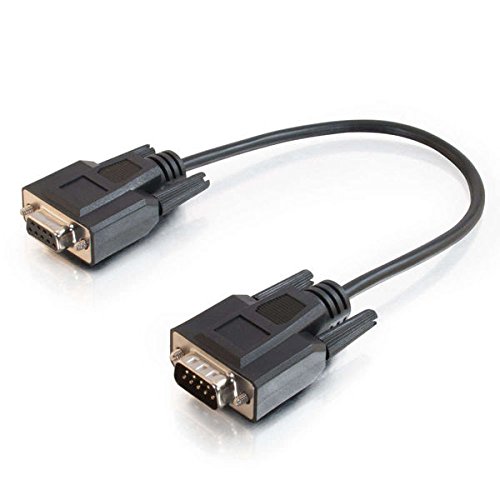 C2G 25211 Db9 M/F Serial Rs232 Extension Cable, Black (1 Feet, 0.30 Meters) #TOP1