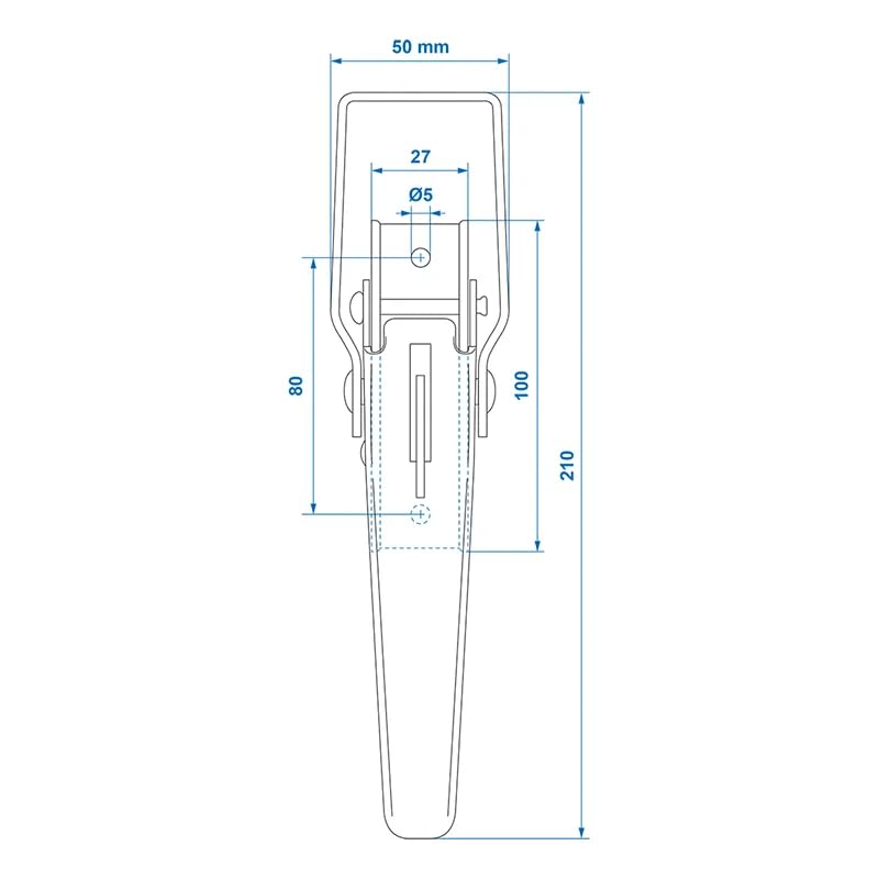 Set Complete Eccentric Lock Tension Lock Galvanised 210 mm, Side Wall & Box Closure, Lever Tensioner, 1-4 Pieces - Image 4