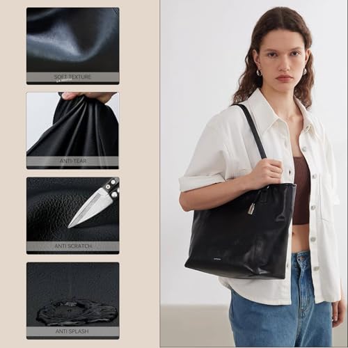Image of LA FESTIN Leather Bucket Bags for Women - Adjustable Long Strap Designer Crossbody Handbags, Shoulder Purse for Everyday Use