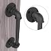 Produktbild CCJH schwarz retro Gusseisen Turgriff Schiebe Holzgriff Mobel Eisenwaren 26cm x 7cm