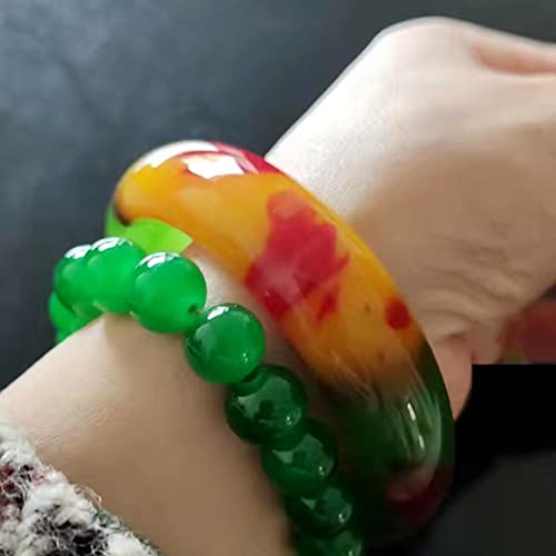 Bracelet jonc en jade coloré résolvant le manque d'authenticité