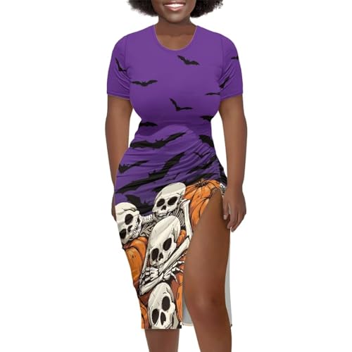 Image of Short Sleeve Dress for Women,Sexy Bodycon Dress,Plus Size Slit Dress,String Design s-4xl