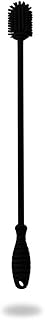 Flaschenbürste, Silikon, lang, dünn, antibakteriell, 38cm (schwarz)